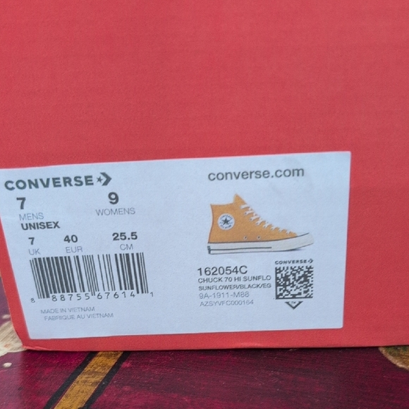 Converse Mustard High-Top Sneakers Unisex - Picture 5 of 5
